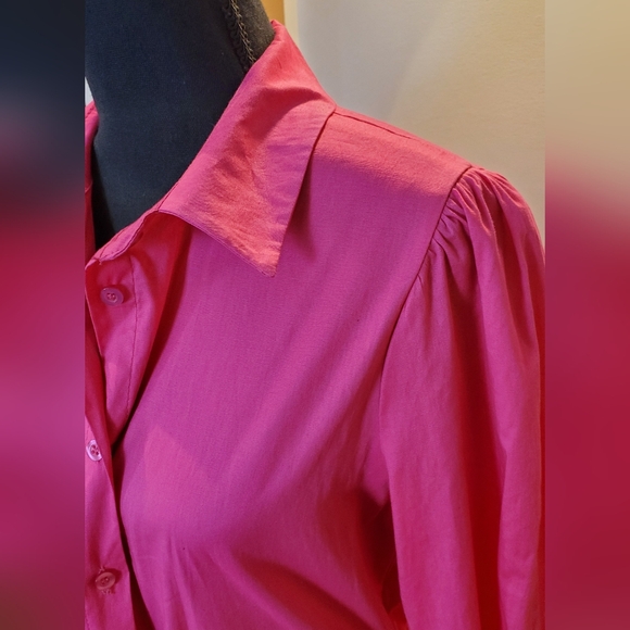 NWT Fuchsia Pink Midi Italian Dress ( Size L) - Picture 8 of 11